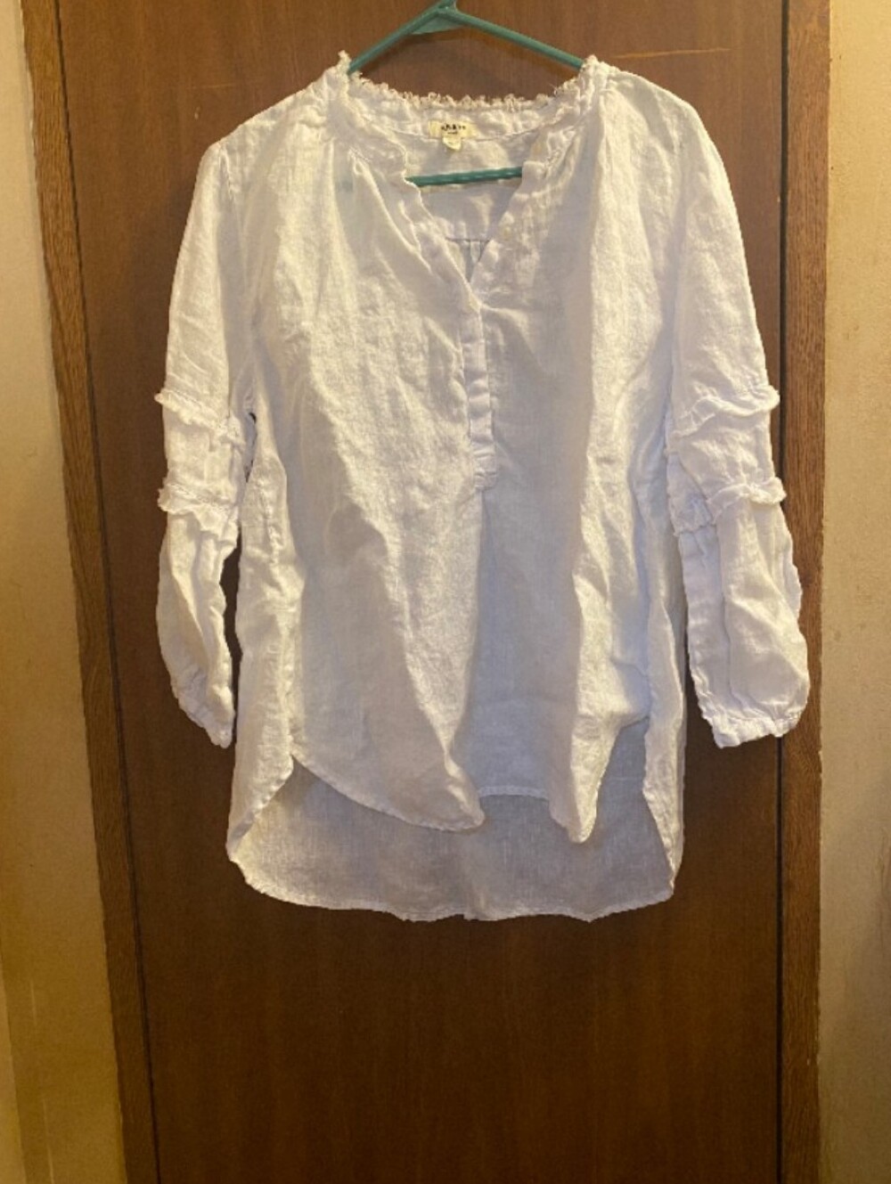 Dylan Sz Small Very Light Blue Lightweight 100% Linen Tunic Top